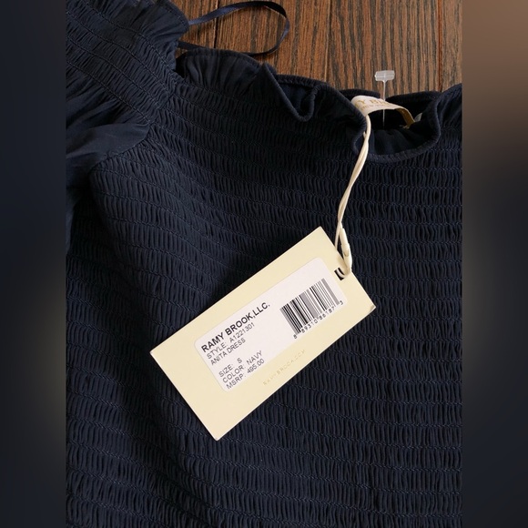 Ramy Brook Women's S Anita Off the Shoulder Dress in Dark Navy -BRAND NEW w/TAGS - Picture 5 of 11